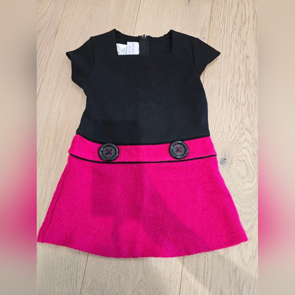 GUC Iris & Ivy Black and Pink Dress 4T